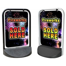 Fireworks Sold Here Swinger Pavement Stand